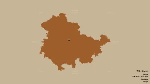 Thuringen - Germany. Bounding box. Pattern Stock Illustration