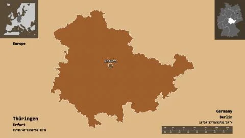 Thuringen, state of Germany. Previews. Pattern Stock Illustration