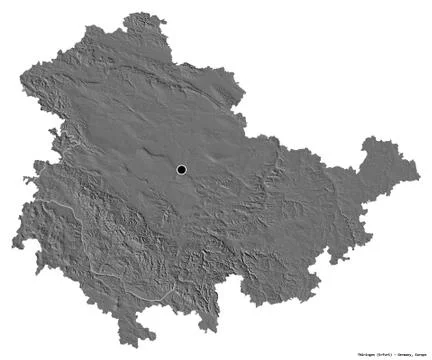 Thuringen, state of Germany, on white. Bilevel Illustrazione stock