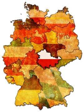 Thuringia and other german provinces(states) Illustrazione stock