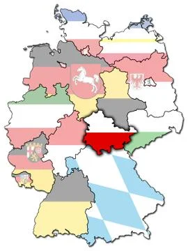 Thuringia and other german provinces(states) 스톡 일러스트