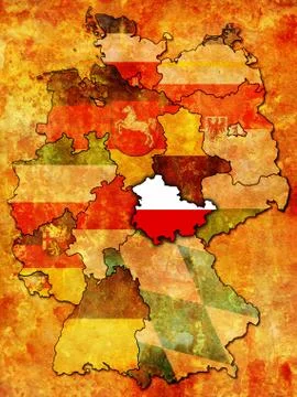 Thuringia and other german provinces(states) Illustrazione stock