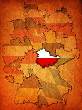 Thuringia and other german provinces(states) 스톡 일러스트