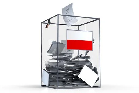 Thuringia - flag on ballot box and voices - election concept Illustrazione stock
