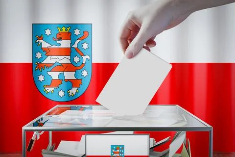 Thuringia flag, voting/ election concept Illustrazione stock