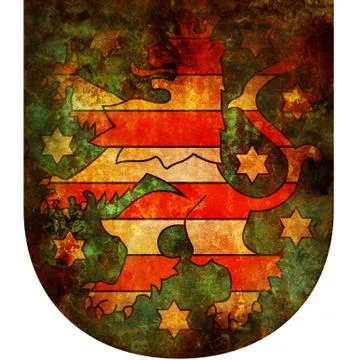 Thuringia region map Illustrazione stock