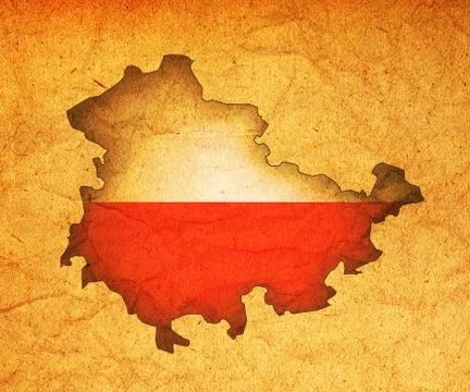 Thuringia region map イラスト素材