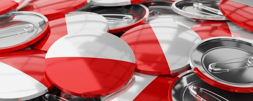 Thuringia - round badges with flag - 3D illustration Stock Illustration