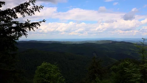 The thuringian forest in germany in a time lapse 4k 30fps video Stock Footage 276672259