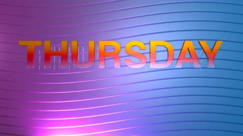 Thursday 3-D motion graphic background Stock Footage 67476514
