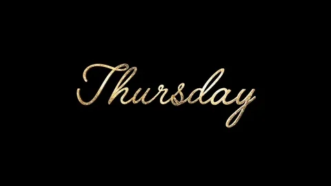 Thursday Alpha Channel Stock Footage 84571953