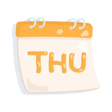 Thursday calendar Stock Illustration