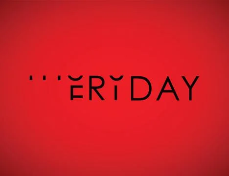 Thursday to friday turning text Illustrazione stock