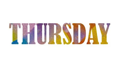 THURSDAY Stock Illustration