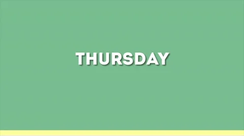Thursday Text Animation Vidéo 66113057