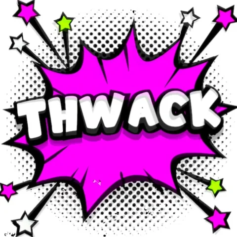 Thwack! Comic Bubble Text Animation Stock Footage 255059201