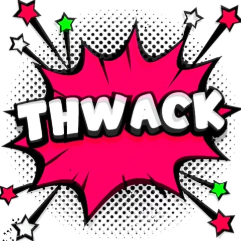 Thwack! Comic Bubble Text Animation Stock Footage 255059206