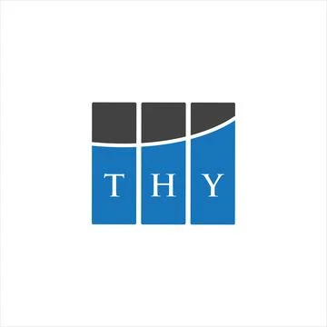 THY letter logo design on white background. THY creative initials letter logo Stock Illustration