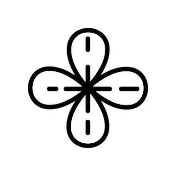 Thyme flower bud icon vector outline illustration Stock Illustration