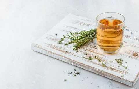 Thyme herbal tea Stock Photos