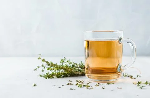 Thyme herbal tea Stock Photos