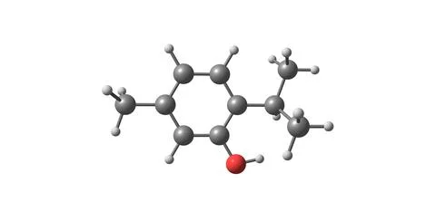 Thymol molecular structure isolated on white Stock Illustration