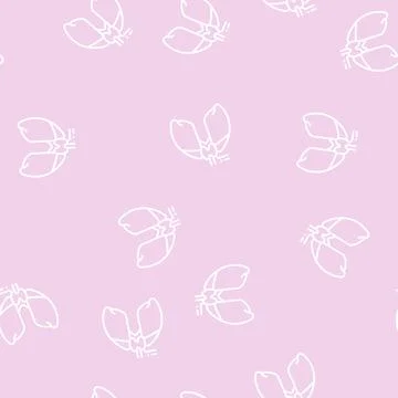 Thymus endocrinology line seamless pattern Stock Illustration