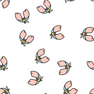 Thymus endocrinology vector seamless pattern 库存插图