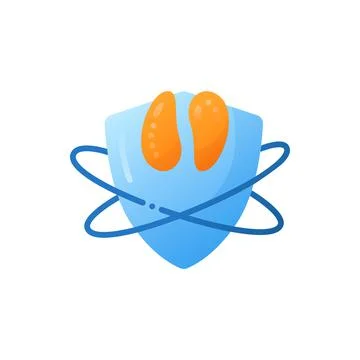 Thymus flat icon Stock Illustration