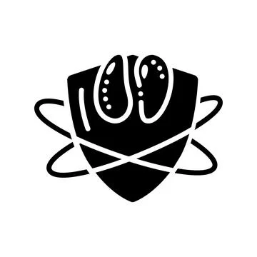Thymus glyph icon Stock Illustration