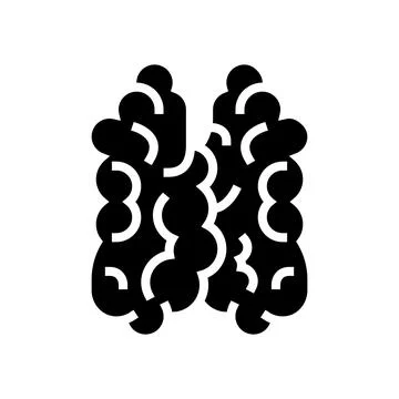 Thymus of immune system glyph icon vector illustration 스톡 일러스트