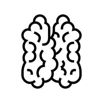 Thymus of immune system line icon vector illustration 스톡 일러스트
