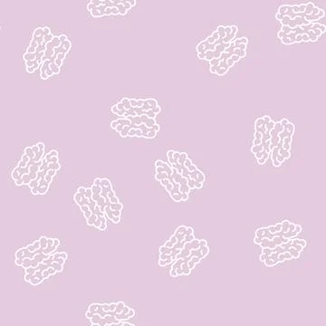 Thymus of immune system line seamless pattern 스톡 일러스트