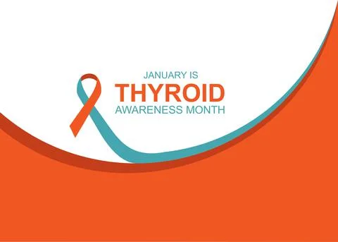 Thyroid awareness month concept design Stock Illustration
