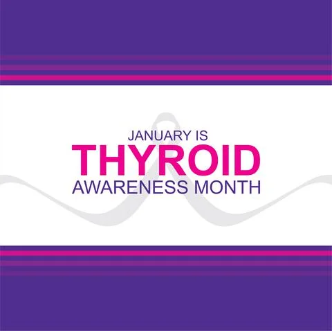 Thyroid awareness month concept design Stock Illustration