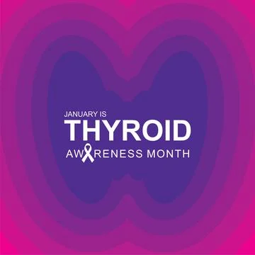 Thyroid awareness month concept design Stock Illustration
