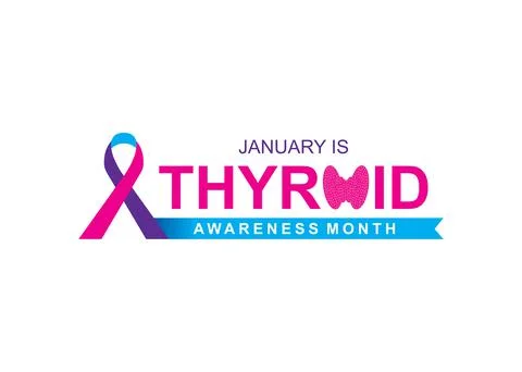 Thyroid awareness month concept design Illustrazione stock