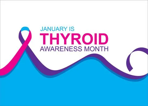 Thyroid awareness month concept design Stock Illustration