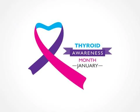 Thyroid Awareness Month observed in January Stock Illustration