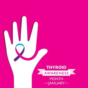 Thyroid Awareness Month observed in January Stock Illustration