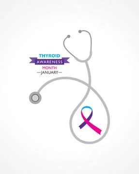 Thyroid Awareness Month observed in January Stock Illustration