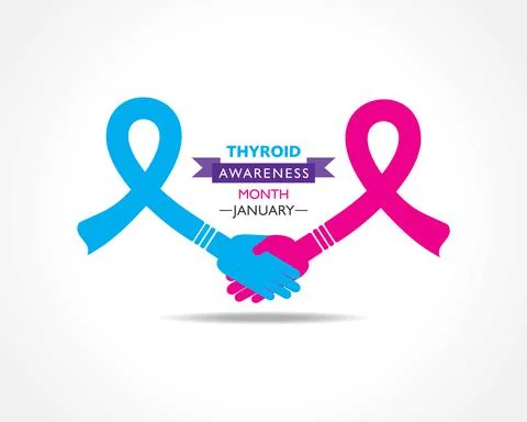 Thyroid Awareness Month observed in January Stock Illustration