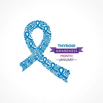 Thyroid Awareness Month observed in January Stock Illustration