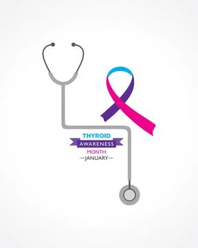 Thyroid Awareness Month observed in January Stock Illustration
