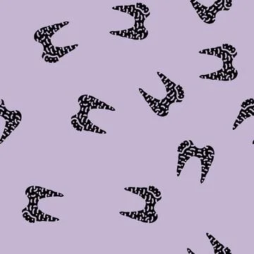 Thyroid cancer glyph vector seamless pattern Stock Illustration