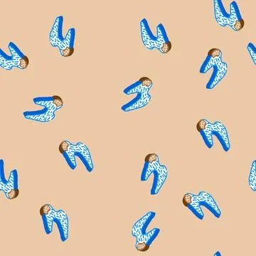 Thyroid cancer isometric icon seamless pattern Stock Illustration