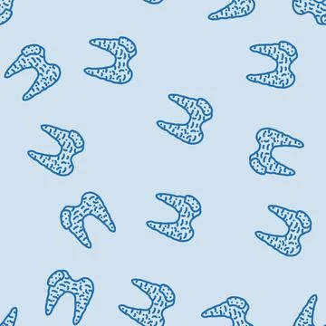 Thyroid cancer line vector seamless pattern Stock Illustration