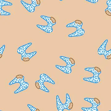 Thyroid cancer vector seamless pattern Stock Illustration