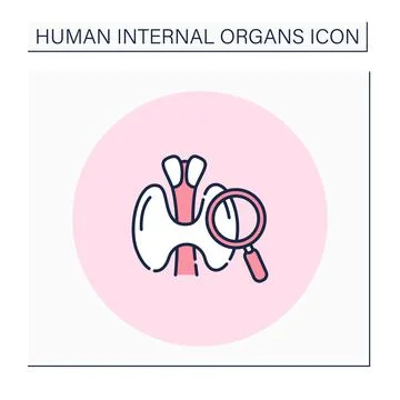 Thyroid color icon Illustrazione stock