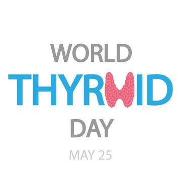 Thyroid day world typography Stock Illustration